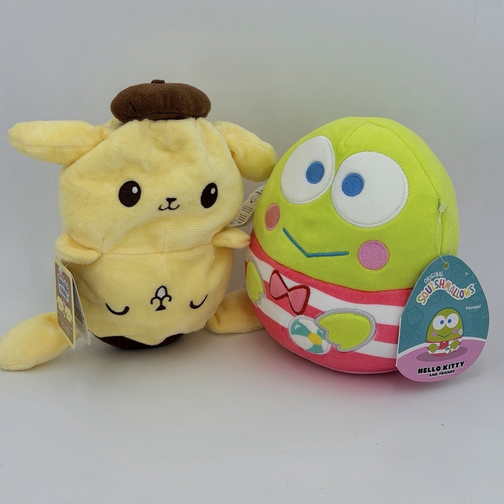 TeeTurtle Sanrio Pompompurin Reversible Plush Hello Kitty Squishmallows Keroppi